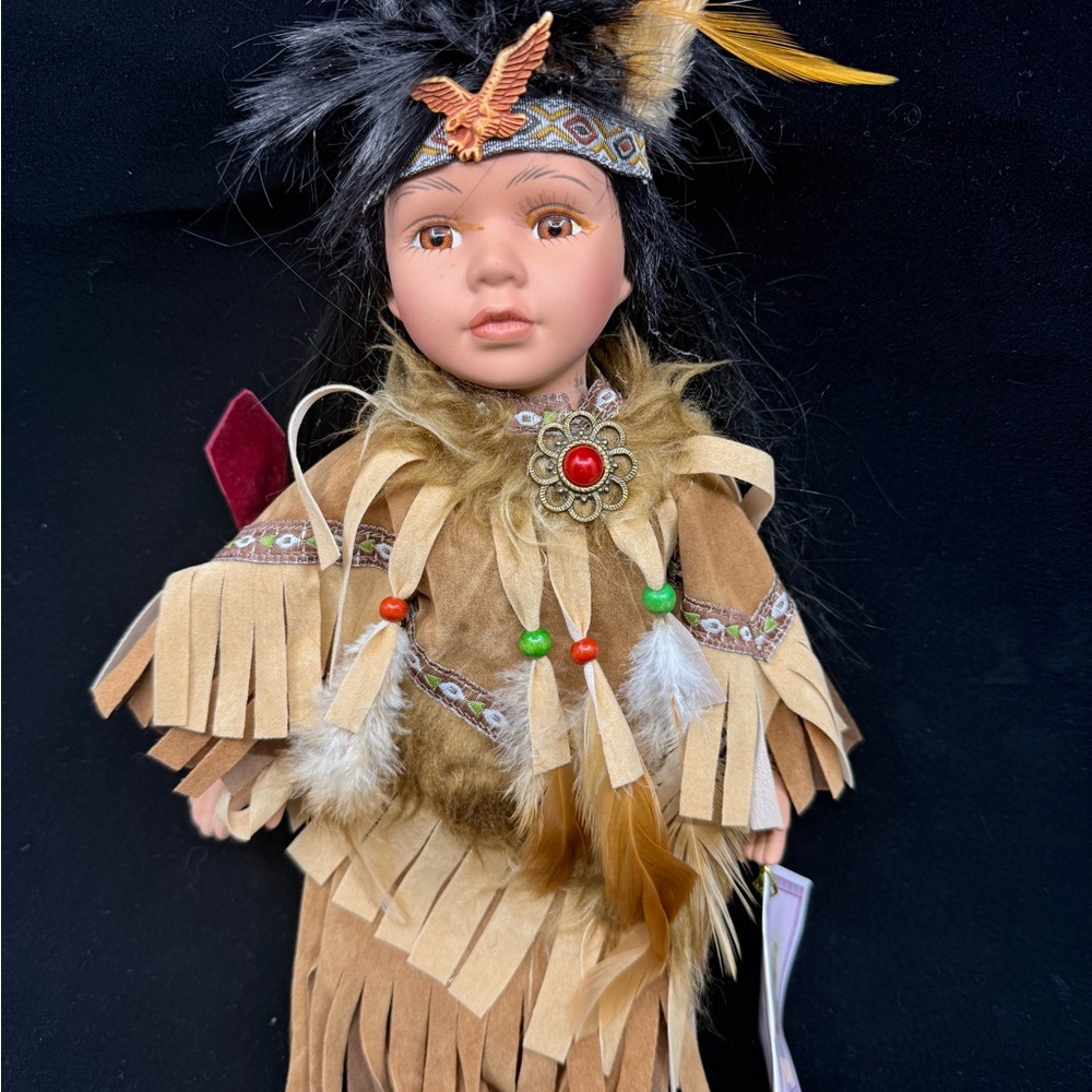 Native American Indian warrior porcelain Doll Naisha Limited Edition